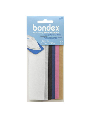 Cinta de Reparación Bondex 6 Piezas Parche Planchar 3.18x17.78cm