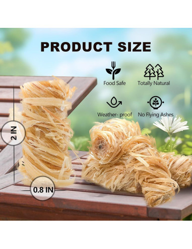 Encendedores Naturales WABUPD 110 Pcs para BBQ y Camping