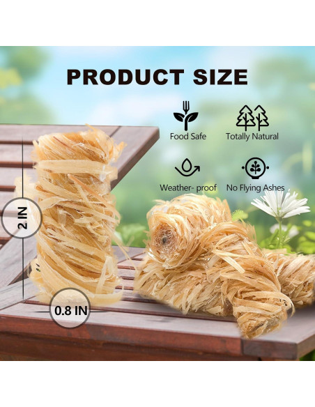 Encendedores Naturales WABUPD 110 Pcs para BBQ y Camping