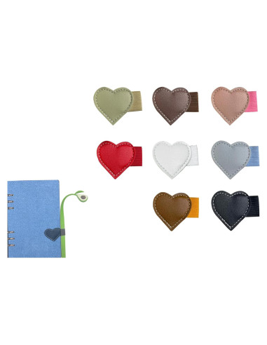 8 Soportes de Lápiz Adhesivos Lijinhe Corazón Multicolor