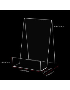 Soporte de Libro Acrílico ZOEY Transparente Pequeño - Paquete de 5 2