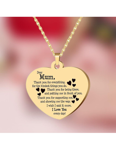 Colgantes de Acero Inoxidable DELORIGIN 25mm Corazón Dorado