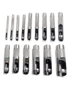 Conjunto de Punch Hueco Utoolmart 15Pcs 3-25mm Acero Carbono