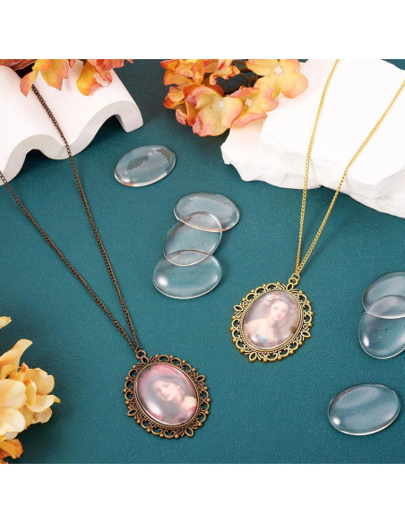 20 Cabochones de Vidrio Ovalados Beadthoven 40x30mm DIY Joyería