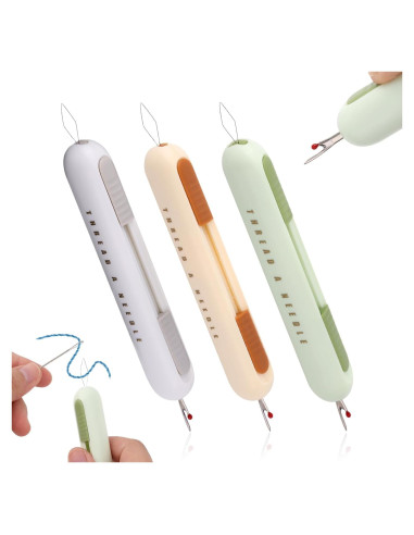 3 Enhebradores Automáticos 2 en 1 Fukaisu - Costura Fácil