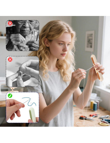 3 Enhebradores Automáticos 2 en 1 Fukaisu - Costura Fácil