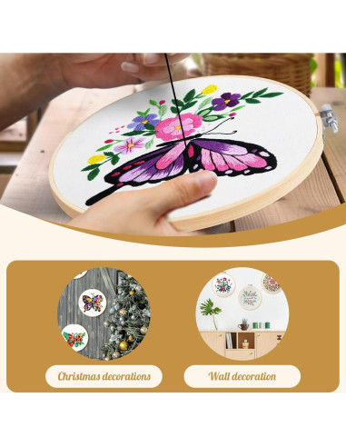 Juego de Aros de Bordado SHENGYIYISHENG 3 Pcs 15-25 cm