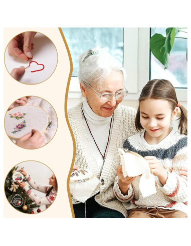 Juego de Aros de Bordado SHENGYIYISHENG 3 Pcs 15-25 cm