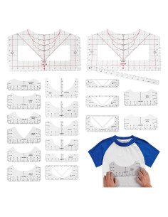 19 Piezas Regla para Camisetas LYIYEYAN - Medición Precisa