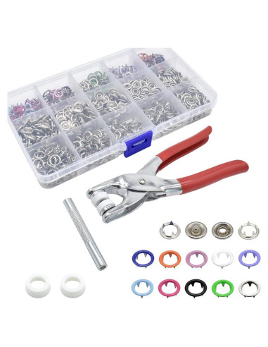 Kit de 200 Botones de Presión HDST-HOME 9.5mm 10 Colores