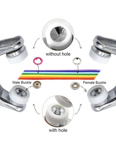 Kit de 200 Botones de Presión HDST-HOME 9.5mm 10 Colores