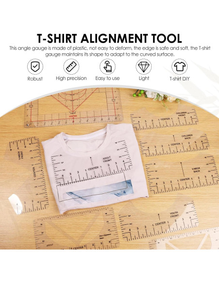 19 Piezas Regla para Camisetas LYIYEYAN - Medición Precisa