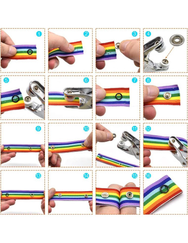 Kit de 200 Botones de Presión HDST-HOME 9.5mm 10 Colores