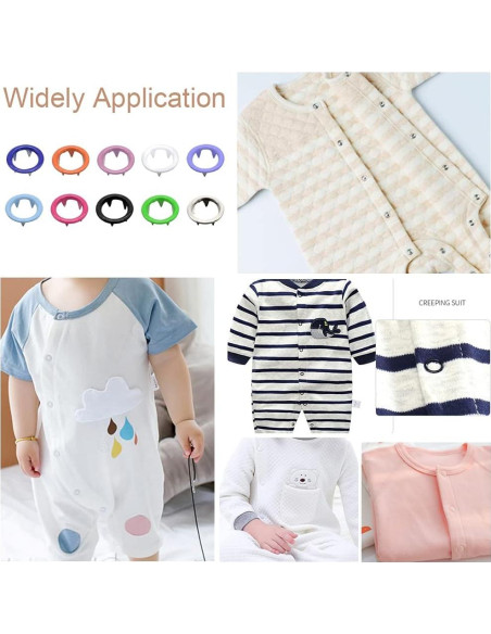 Kit de 200 Botones de Presión HDST-HOME 9.5mm 10 Colores