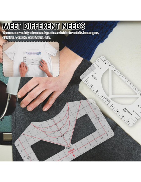 19 Piezas Regla para Camisetas LYIYEYAN - Medición Precisa