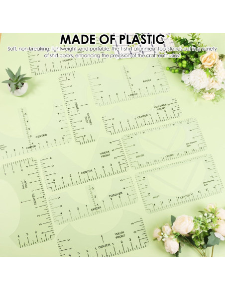 19 Piezas Regla para Camisetas LYIYEYAN - Medición Precisa