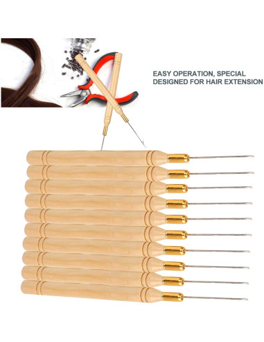 Agujas de Gancho para Extensiones de Cabello Chazcool 10pcs