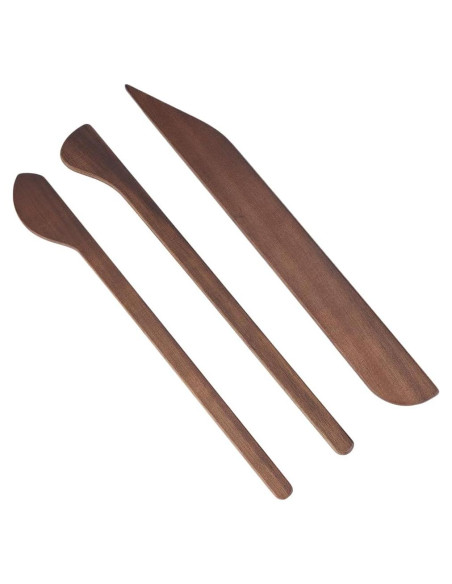 Herramientas de Modelado de Arcilla de Madera BENECREAT - 3 Piezas