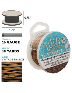 Alambre de Joyería The Beadsmith 0.41mm Bronce Vintage 30 Yardas 2