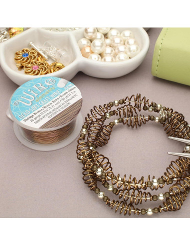 Alambre de Joyería The Beadsmith 0.41mm Bronce Vintage 30 Yardas
