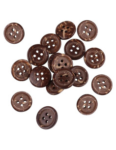 Botones de Madera CABODYALS 100 Pcs 15 mm Redondos Naturales
