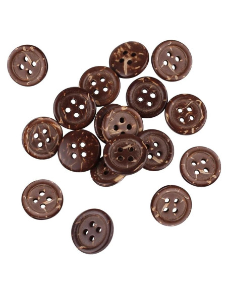 Botones de Madera CABODYALS 100 Pcs 15 mm Redondos Naturales