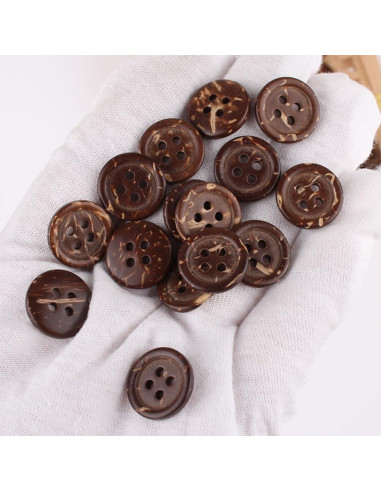 Botones de Madera CABODYALS 100 Pcs 15 mm Redondos Naturales