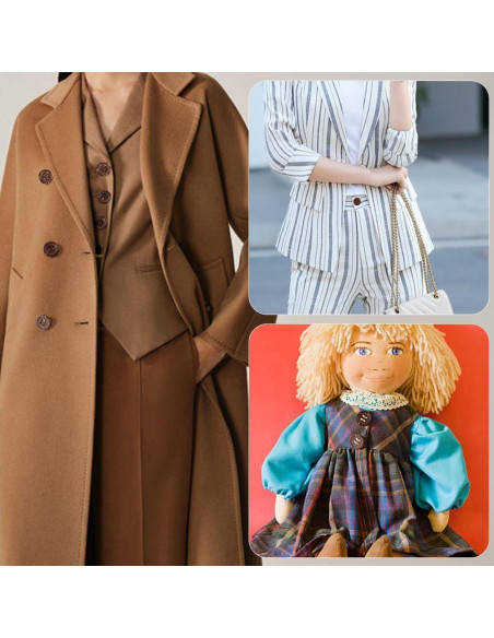 Botones de Madera CABODYALS 100 Pcs 15 mm Redondos Naturales