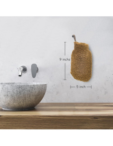 Guantes de Ducha Exfoliantes de Cáñamo Bleu Bath - 4 Pack