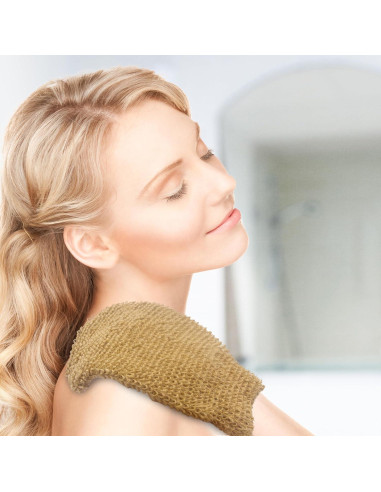 Guantes de Ducha Exfoliantes de Cáñamo Bleu Bath - 4 Pack