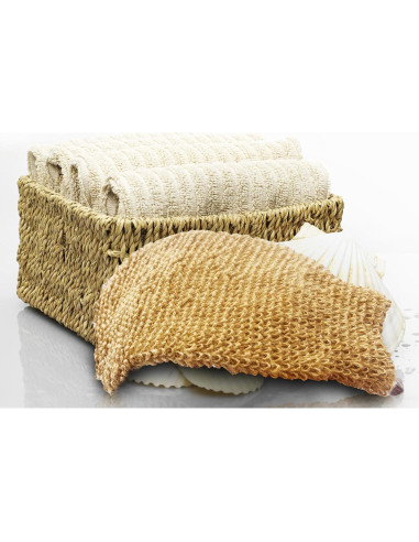 Guantes de Ducha Exfoliantes de Cáñamo Bleu Bath - 4 Pack