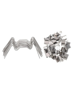 Clips de Acero Inoxidable Gatuida para Paneles de Vidrio 100Pcs