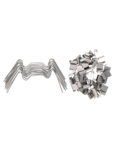 Clips de Acero Inoxidable Gatuida para Paneles de Vidrio 100Pcs
