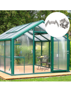 Clips de Acero Inoxidable Gatuida para Paneles de Vidrio 100Pcs 2