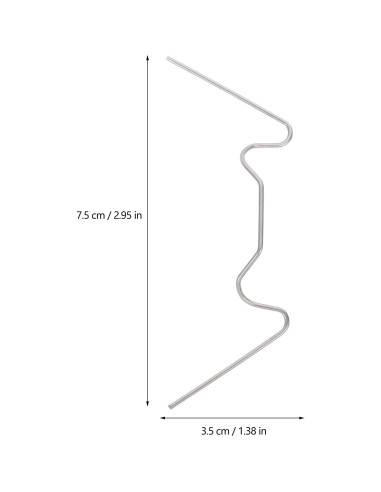 Clips de Acero Inoxidable Gatuida para Paneles de Vidrio 100Pcs