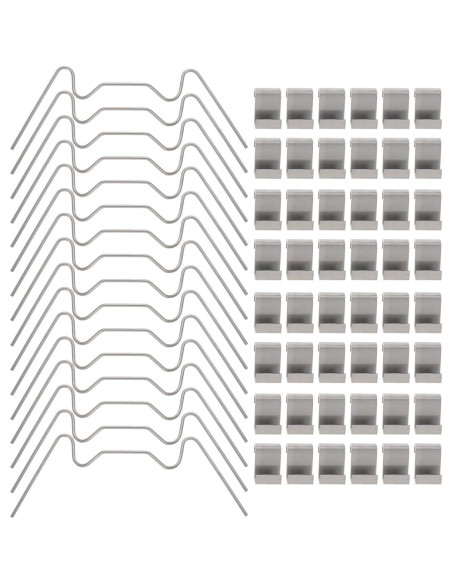 Clips de Acero Inoxidable Gatuida para Paneles de Vidrio 100Pcs