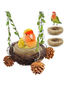Nido de Pájaro Natural PINVNBY para Periquitos y Canarios