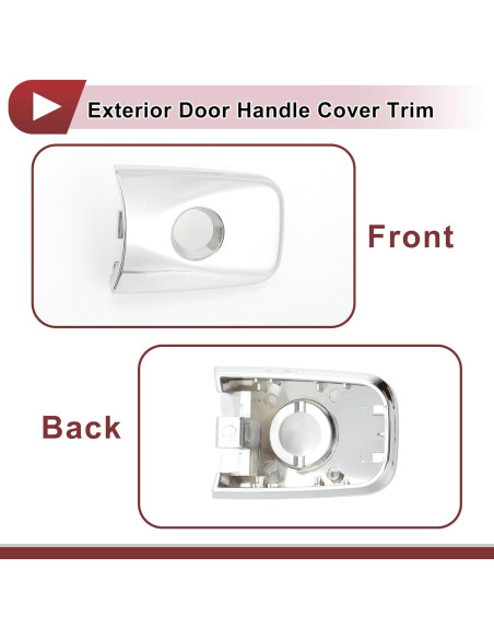 Cubierta de Manija de Puerta Izquierda Nissan Sentra/LEAF 2013-2025 ABS Plateada