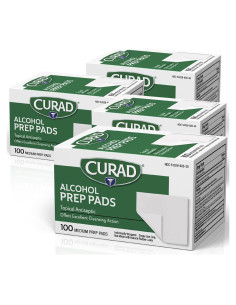 Toallitas de Alcohol CURAD Isopropílico 400 Piezas 70%