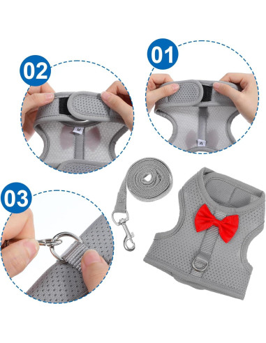 Arnés y Correa para Conejos Larrel Ajustable Transpirable M