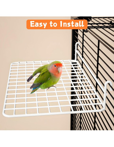 Plataforma para Perchas de Aves BNOSDM 4 Piezas Acero Inoxidable