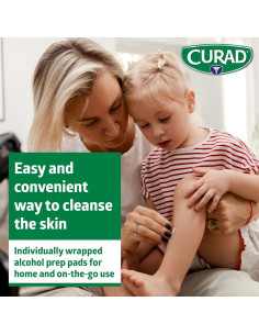 Toallitas de Alcohol CURAD Isopropílico 400 Piezas 70% 2