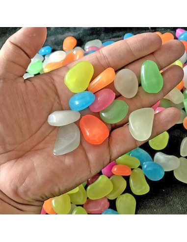 Grava Fotoluminiscente GEiNNOVA 250 g para Acuario y Jardín