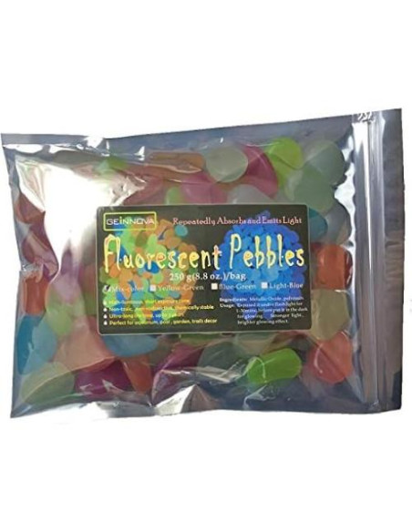 Grava Fotoluminiscente GEiNNOVA 250 g para Acuario y Jardín