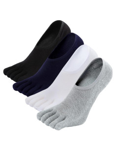 Calcetines Invisibles para Dedos ZAKASA Hombre 4 Pares Multicolor