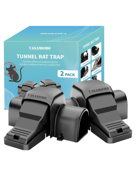 Trampa para Ratas VASAMOMO Grande Dual Reutilizable 2 Piezas