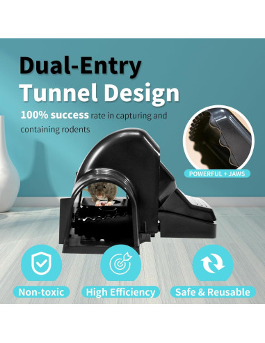 Trampa para Ratas VASAMOMO Grande Dual Reutilizable 2 Piezas