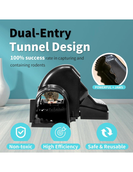 Trampa para Ratas VASAMOMO Grande Dual Reutilizable 2 Piezas