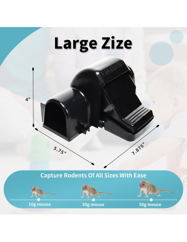 Trampa para Ratas VASAMOMO Grande Dual Reutilizable 2 Piezas