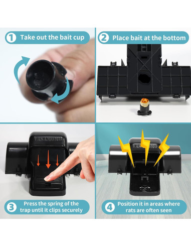 Trampa para Ratas VASAMOMO Grande Dual Reutilizable 2 Piezas